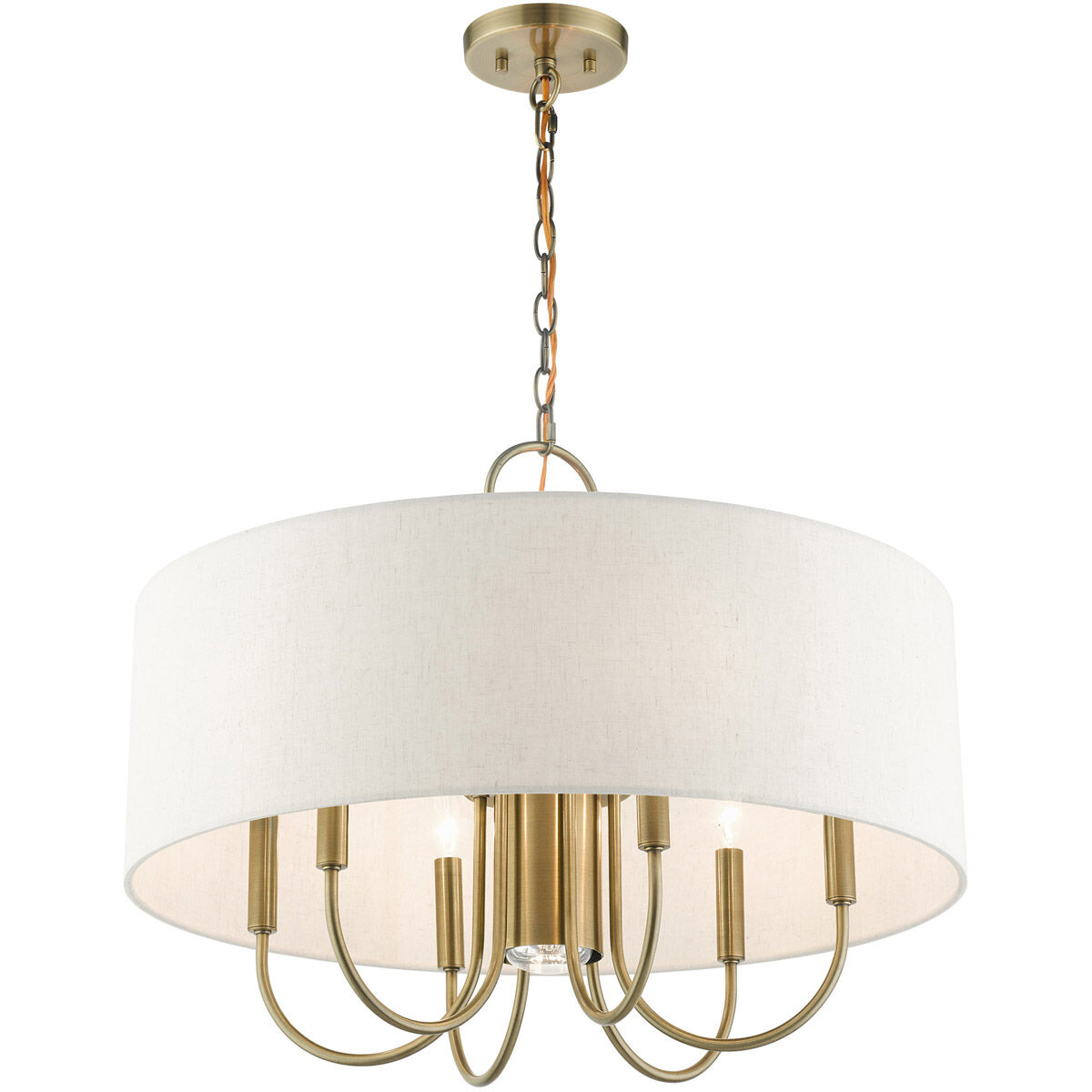 Blossom 7 Light 24 inch Antique Brass Pendant Chandelier Ceiling Light