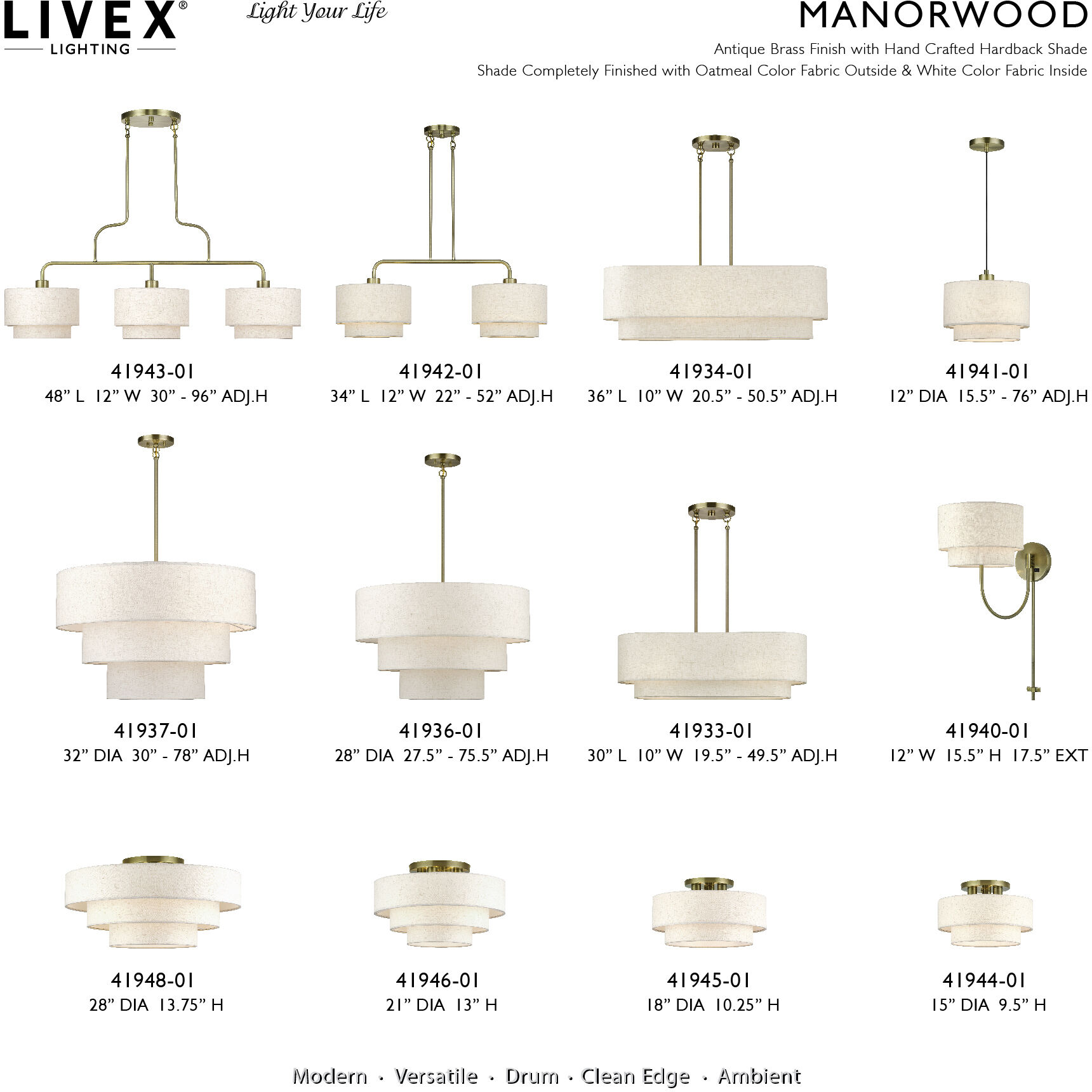 Manorwood 3 Light 30 inch Antique Brass Linear Chandelier Ceiling Light, Medium