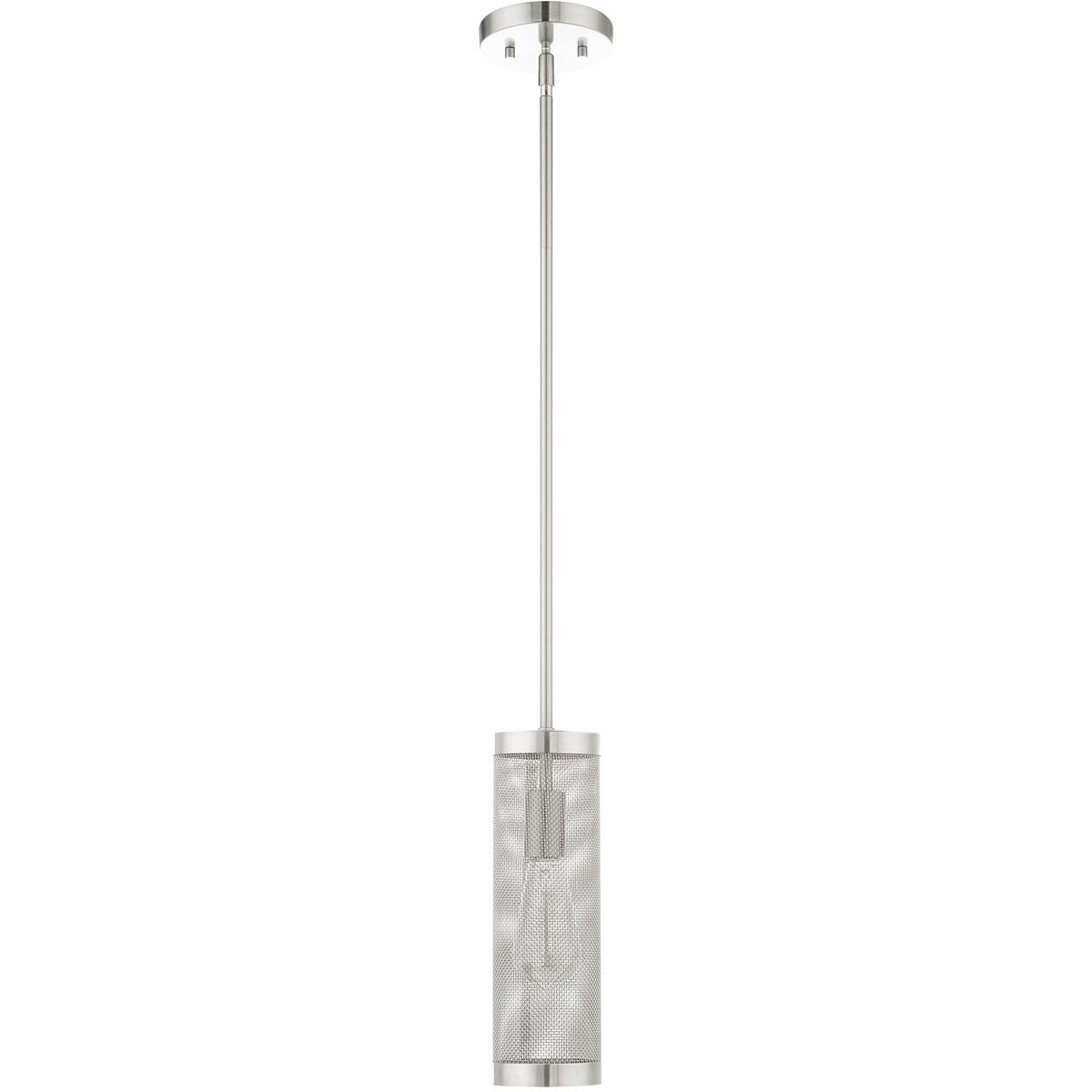 Industro 1 Light 5.13 inch Brushed Nickel Pendant Ceiling Light