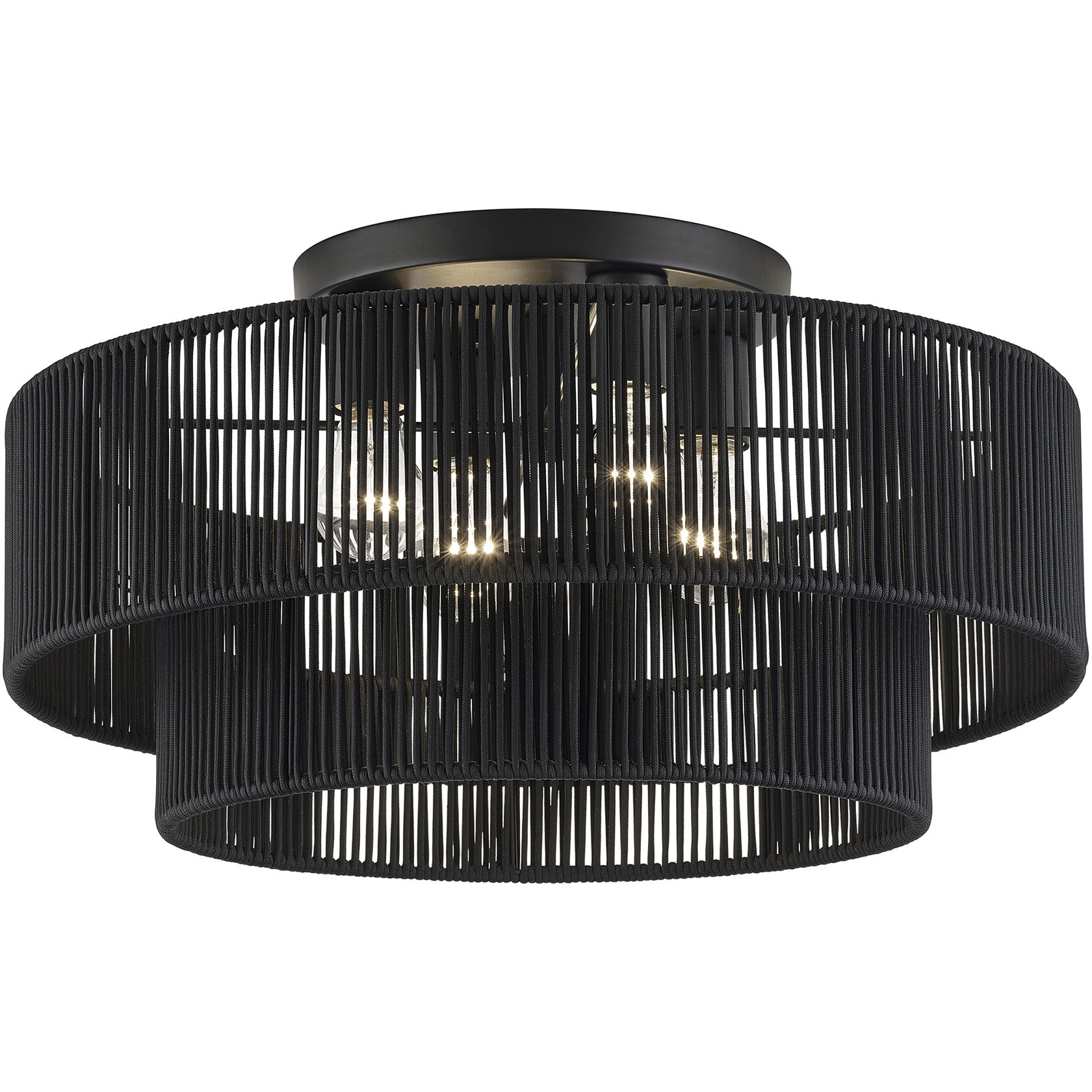 Acordia 4 Light 21 inch Black Semi Flush Mount Ceiling Light, Extra Large
