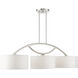 Meridian 3 Light 51 inch Brushed Nickel Linear Chandelier Ceiling Light