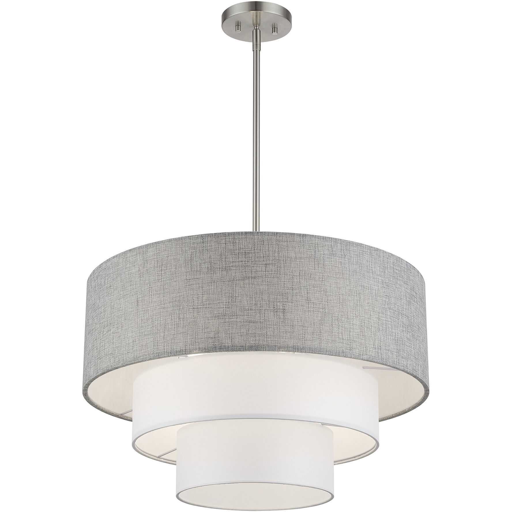 Brookmeade 4 Light 23 inch Brushed Nickel Pendant Chandelier Ceiling Light