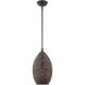Charlton 1 Light 9 inch Bronze with Antique Brass Accents Pendant Ceiling Light