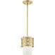 Calinda 1 Light 7 inch Soft Gold Mini Pendant Ceiling Light