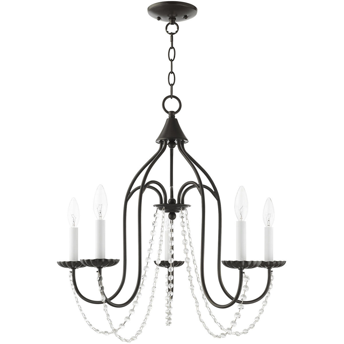 Alessia 5 Light 24 inch English Bronze Chandelier Ceiling Light