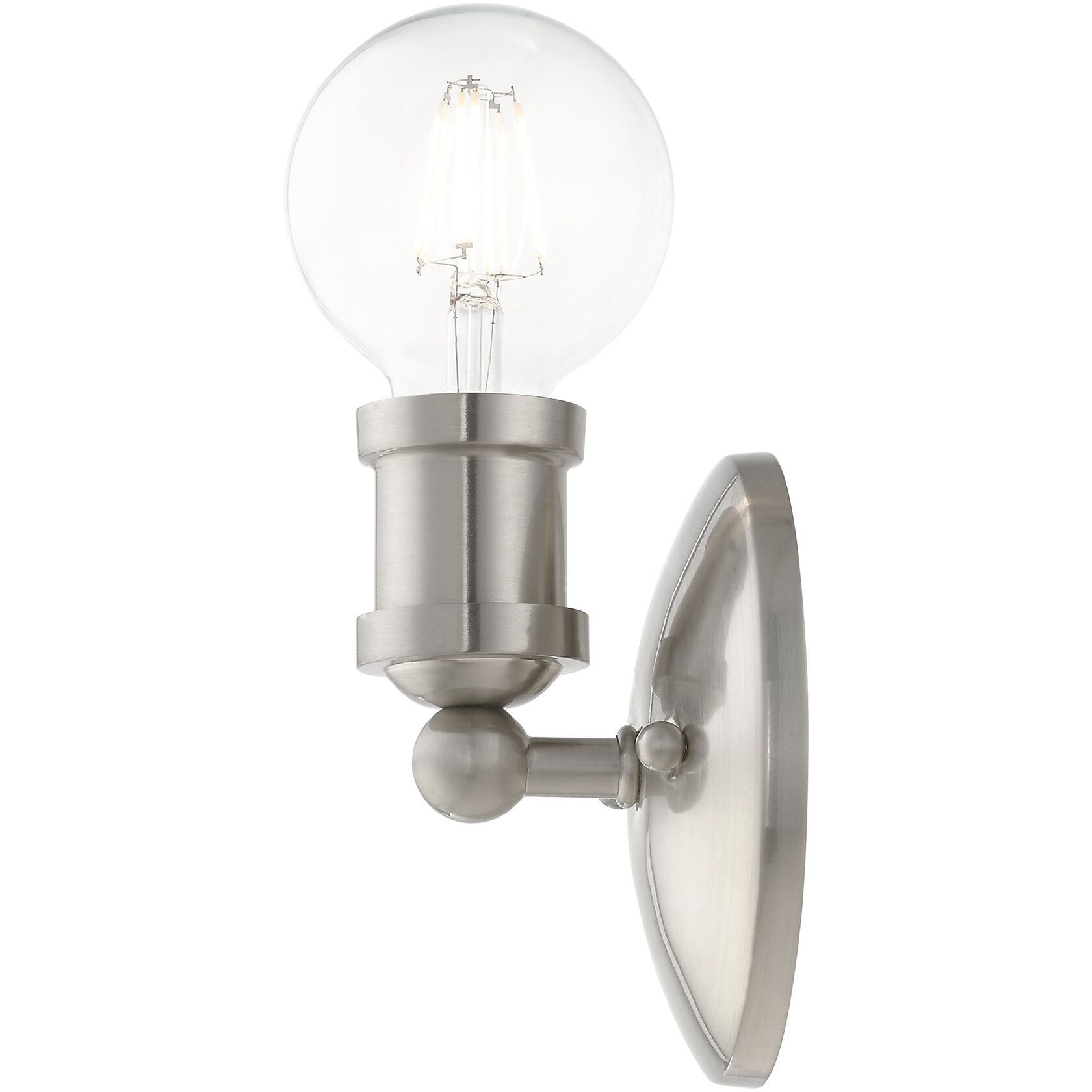 Lansdale 1 Light 5 inch Brushed Nickel Single Vanity Sconce Wall Light, Single