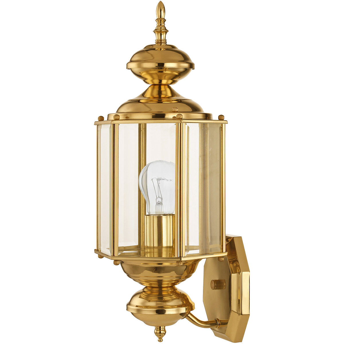 Outdoor Basics 1 Light 17 inch Polished Brass Outdoor Wall Lantern