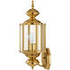 Outdoor Basics 1 Light 17 inch Polished Brass Outdoor Wall Lantern