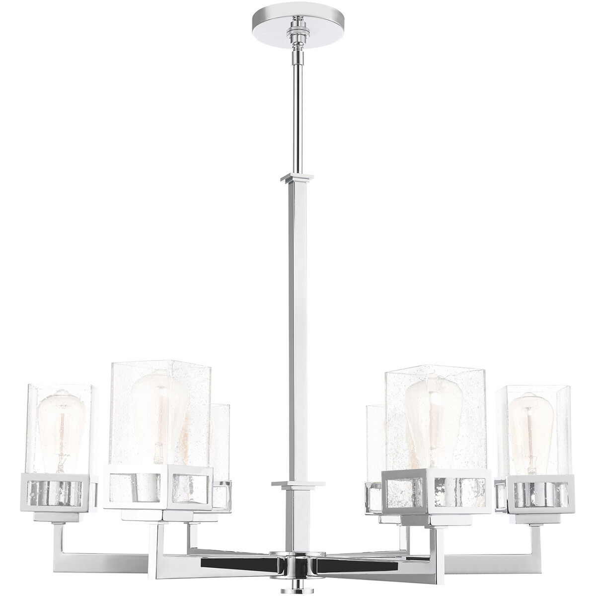 Harding 6 Light 29 inch Polished Chrome Chandelier Ceiling Light