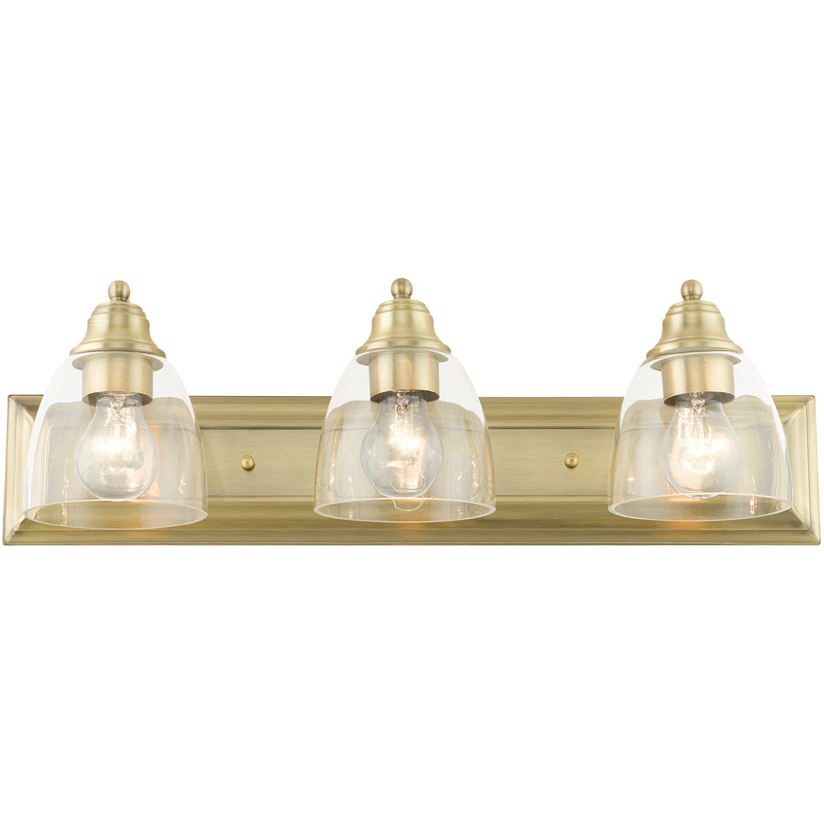 Birmingham 3 Light 24 inch Antique Brass Vanity Sconce Wall Light