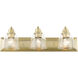Birmingham 3 Light 24 inch Antique Brass Vanity Sconce Wall Light