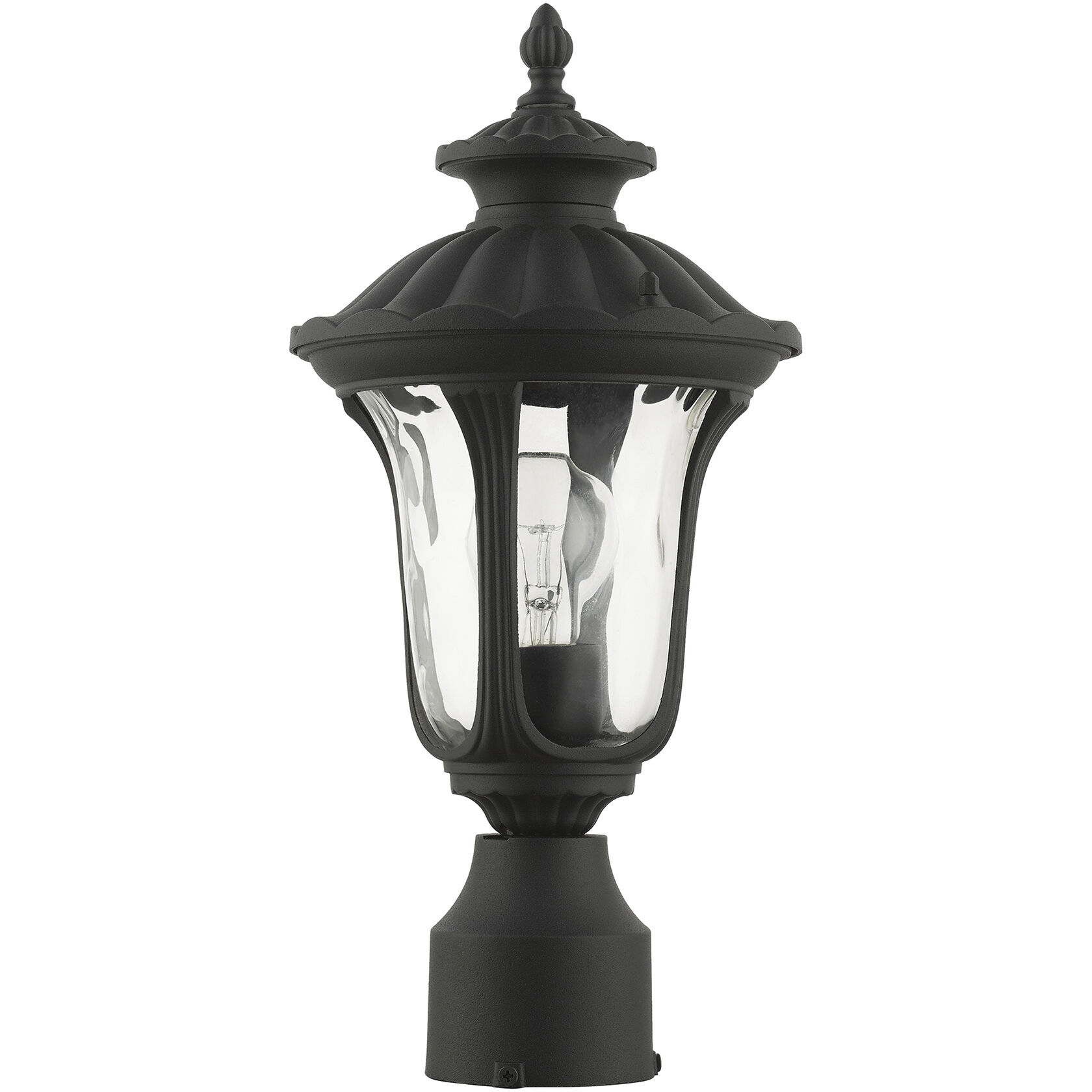 Oxford 1 Light 16 inch Textured Black Outdoor Post Top Lantern