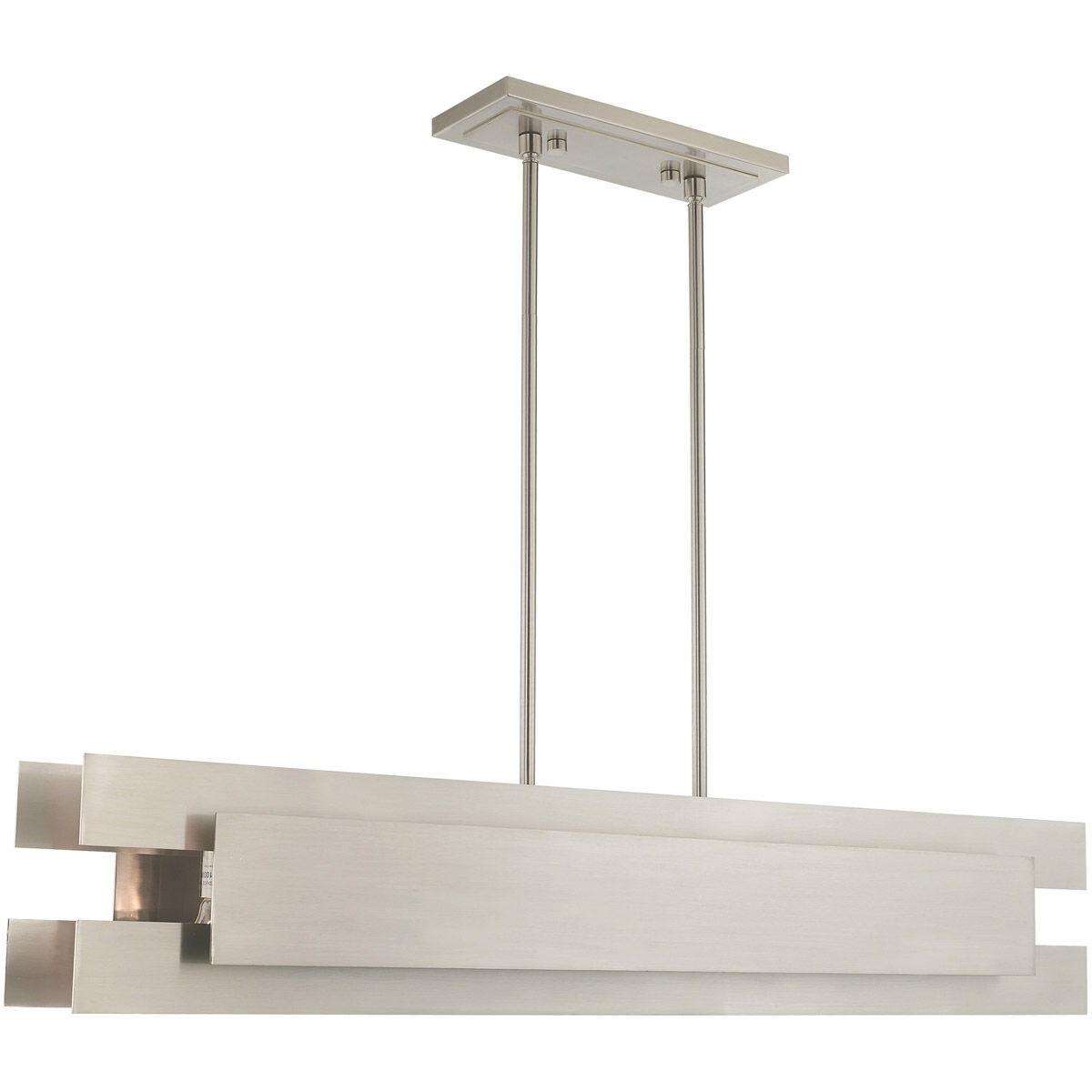 Varick 5 Light 46 inch Brushed Nickel Linear Chandelier Ceiling Light