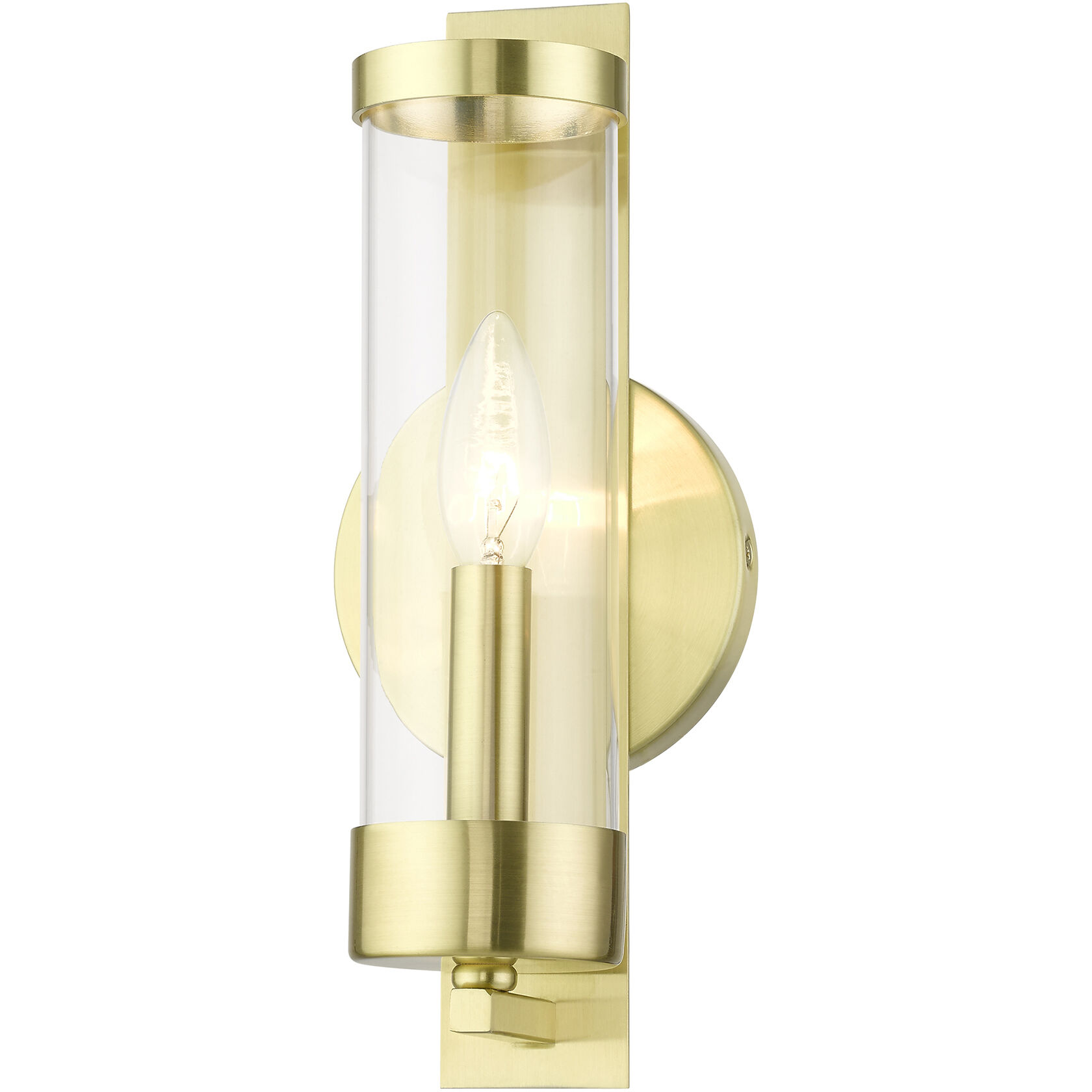 Castleton 1 Light 5 inch Satin Brass Single Sconce Wall Light, Single