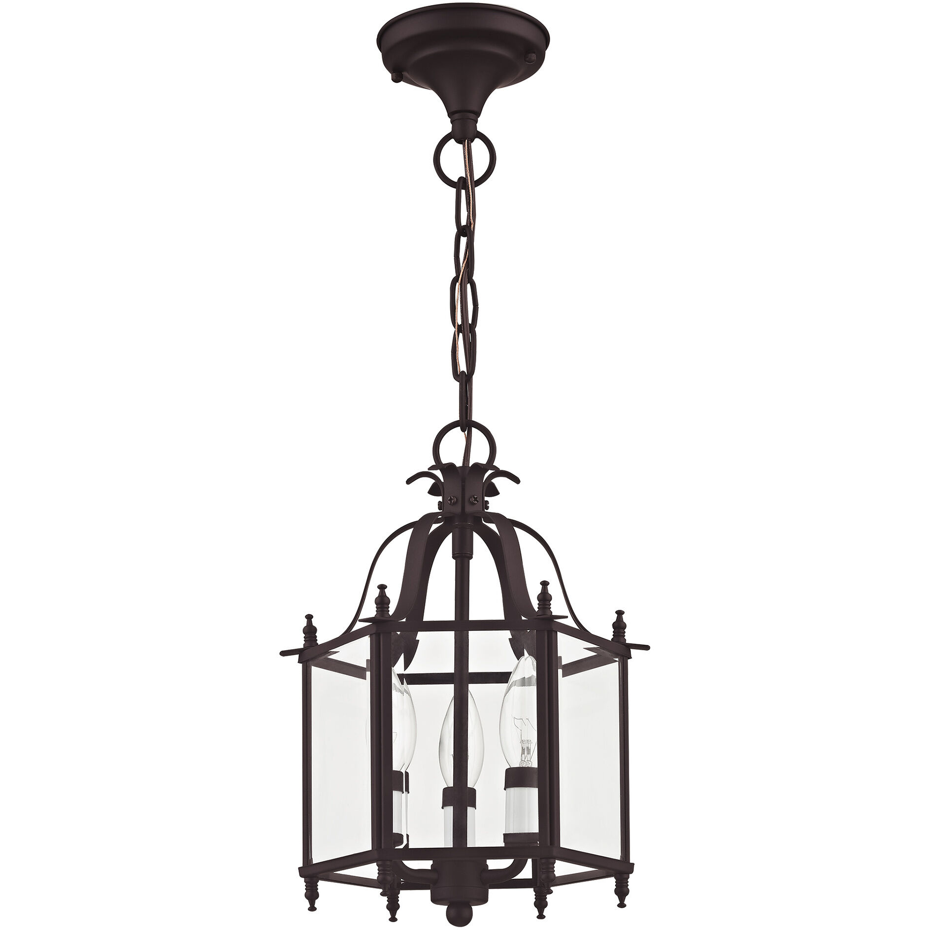 Livingston 3 Light 10 inch Bronze Convertible Mini Pendant/Ceiling Mount Ceiling Light