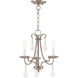 Daphne 3 Light 14 inch Brushed Nickel Mini Chandelier Ceiling Light