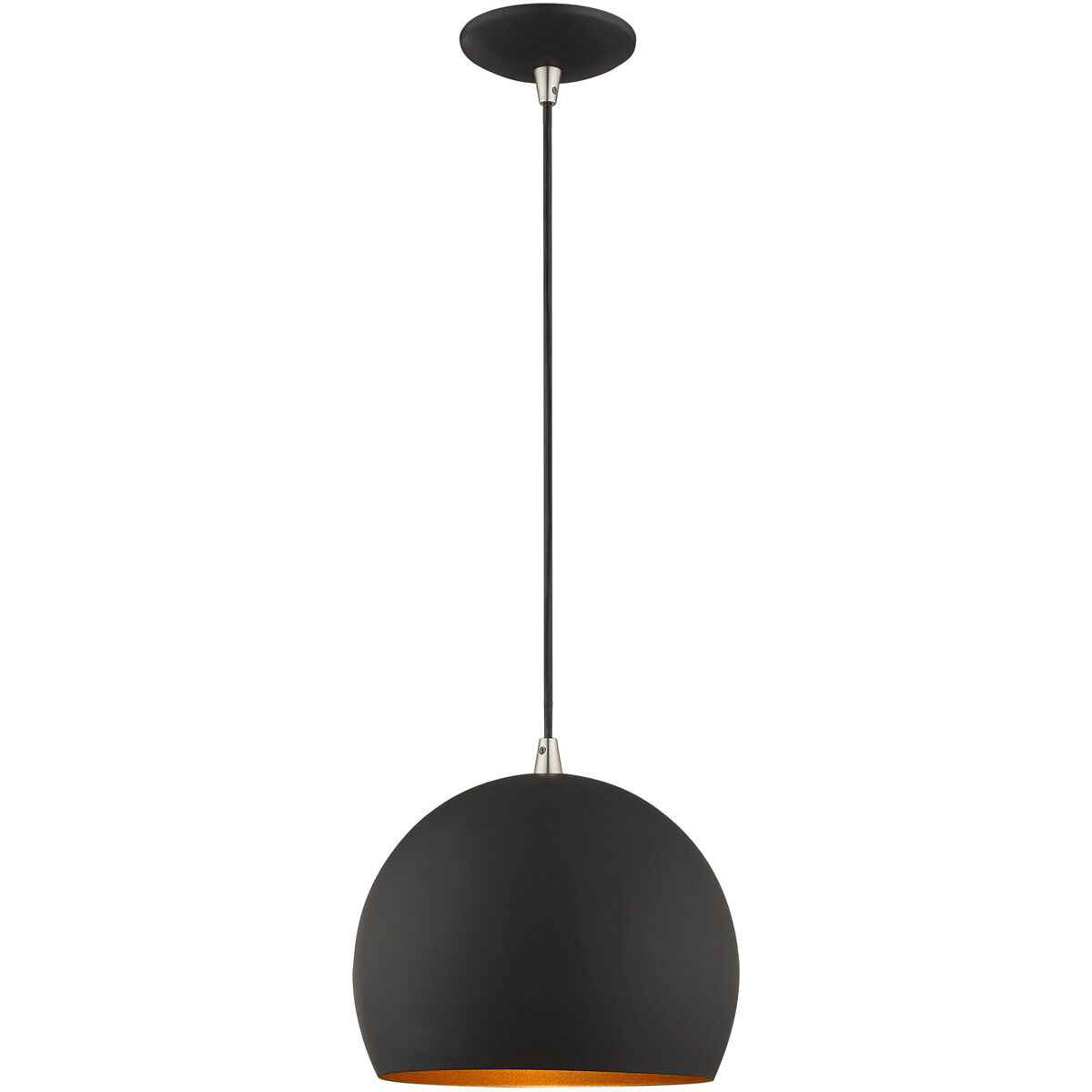 Allison 1 Light 10 inch Black Mini Pendant Ceiling Light