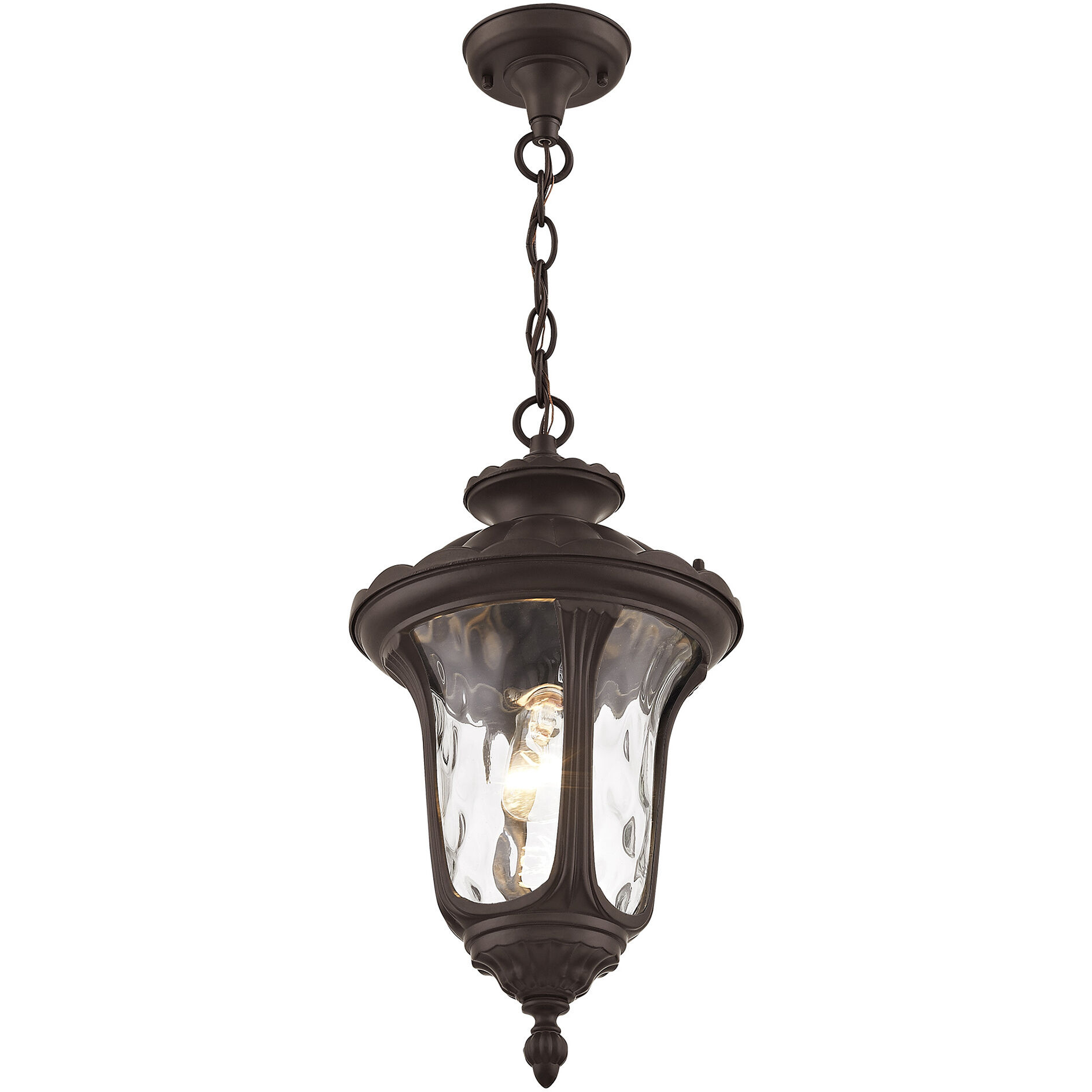 Oxford 1 Light 9.5 inch Bronze Outdoor Pendant Lantern