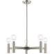 Copenhagen 5 Light 25 inch Brushed Nickel Chandelier Ceiling Light
