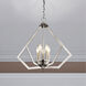 Prism 5 Light 20 inch Brushed Nickel Chandelier Ceiling Light