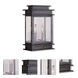 Princeton 2 Light 15.25 inch Vintage Pewter with Polished Chrome Stainless Steel Reflector Medium Outdoor Wall Lantern