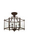 Livingston 4 Light 16 inch Bronze Convertible Pendant/Ceiling Mount Ceiling Light