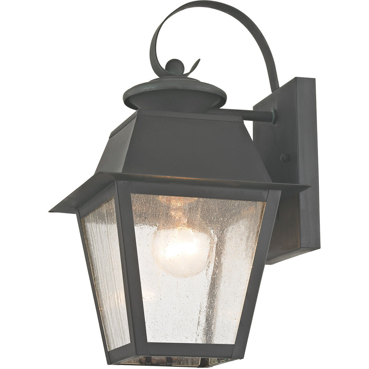 Mansfield 1 Light 13 inch Charcoal Outdoor Wall Lantern