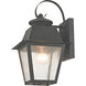 Mansfield 1 Light 13 inch Charcoal Outdoor Wall Lantern