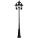 Oxford 4 Light 93 inch Textured Black Outdoor Post Light 