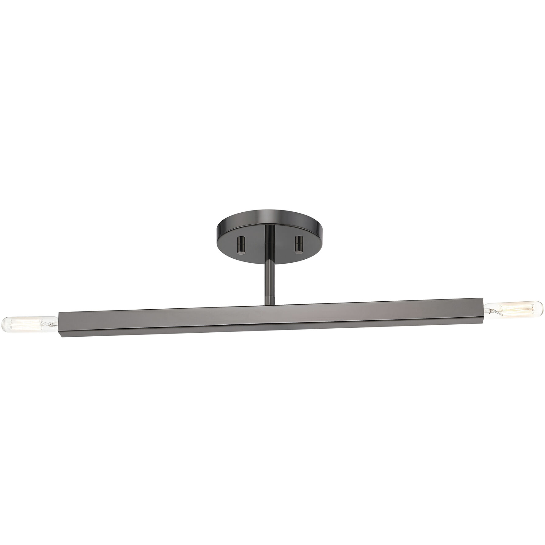 Monaco 2 Light 5.13 inch Black Chrome Semi-Flush Ceiling Light