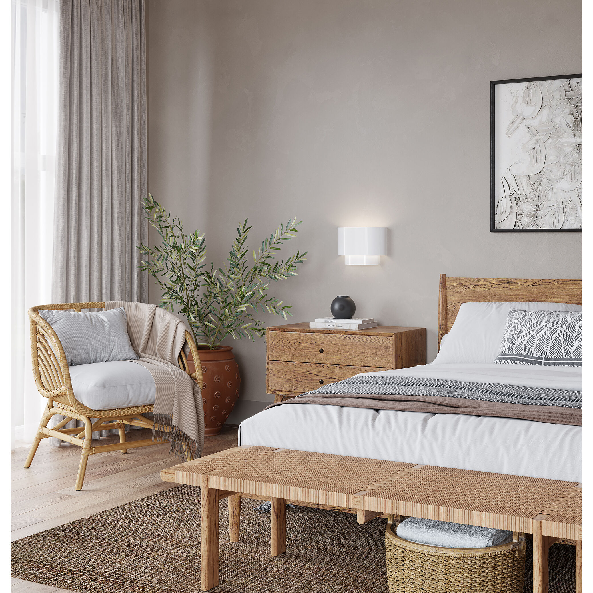 Springview 1 Light 11 inch White ADA Wall Sconce Wall Light