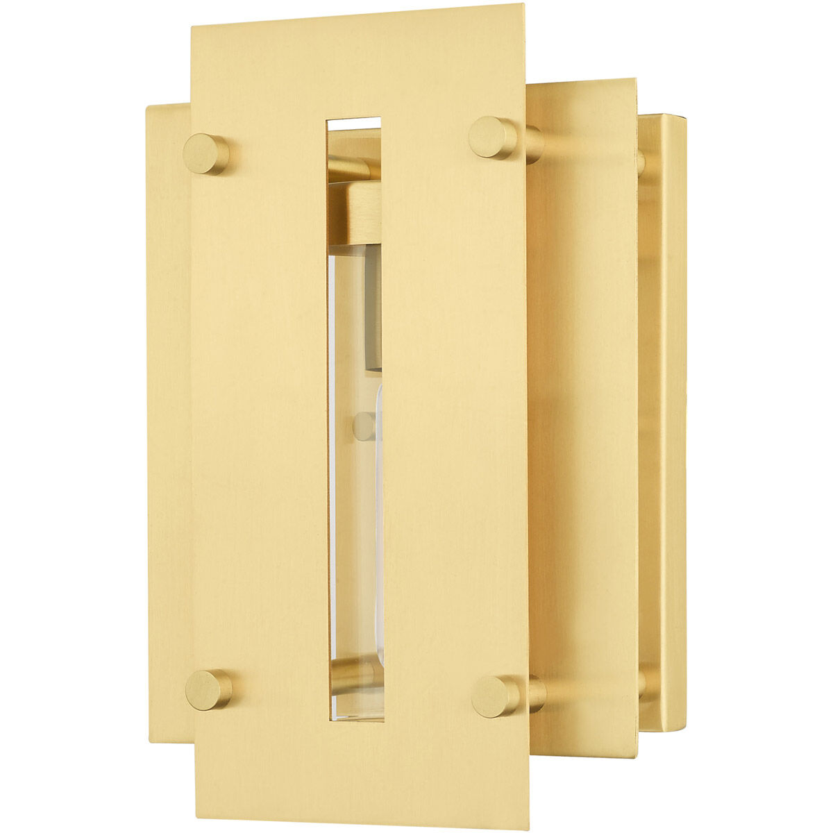 Utrecht 1 Light 10 inch Satin Brass Outdoor Wall Lantern