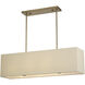 Summit 4 Light 36 inch Antique Gold Leaf Linear Chandelier Ceiling Light, Large