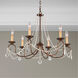 Pennington 6 Light 28 inch Hand Applied Venetian Golden Bronze Chandelier Ceiling Light