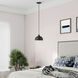 Domma 1 Light 8 inch Black with Brushed Nickel Accents Mini Pendant Ceiling Light