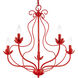 Katarina 5 Light 23 inch Shiny Red Chandelier Ceiling Light