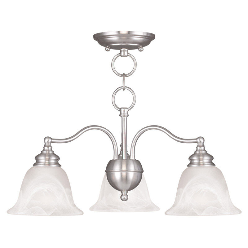 Essex 3 Light 20 inch Brushed Nickel Convertible Dinette Chandelier/Ceiling Mount Ceiling Light