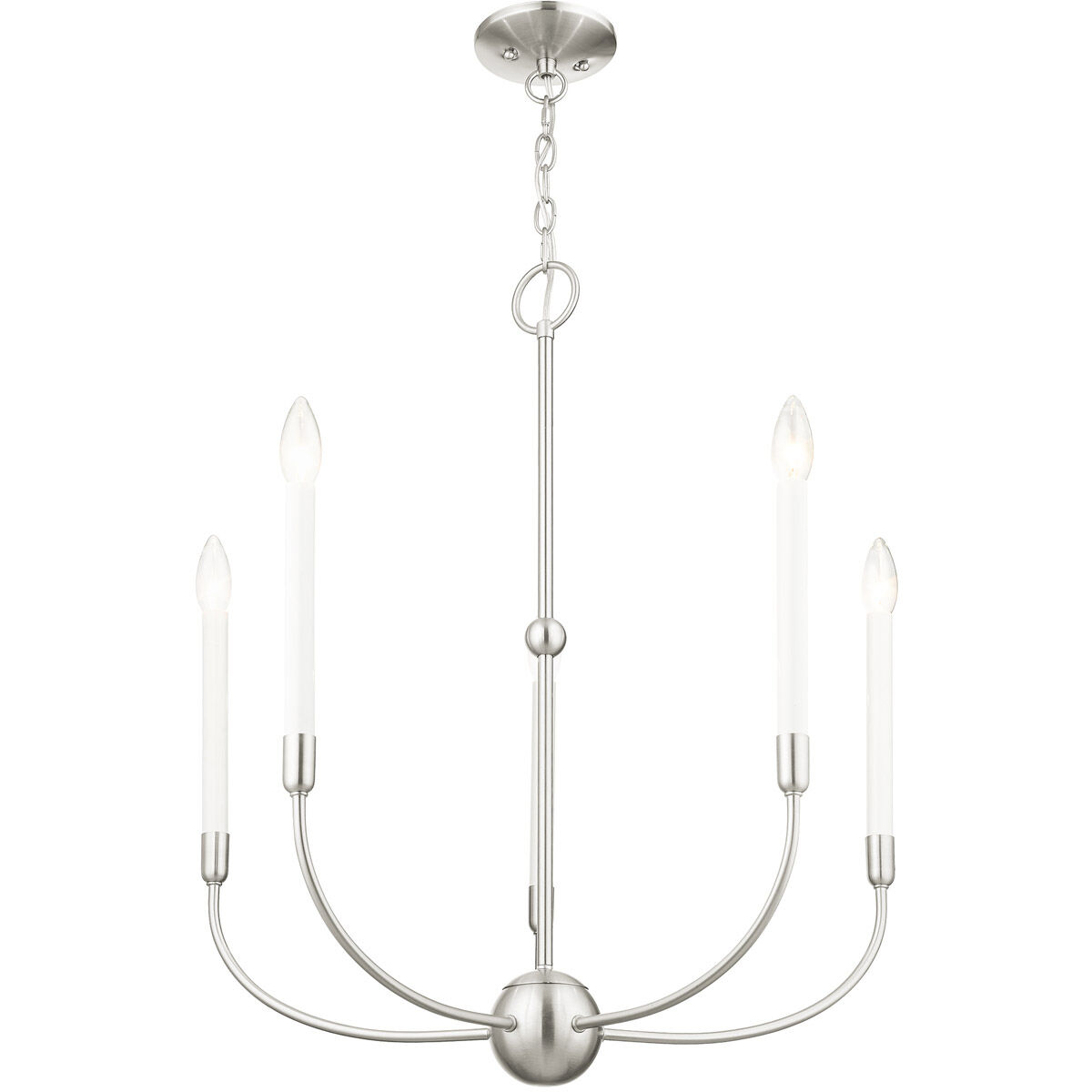 Clairmont 5 Light 24 inch Brushed Nickle Chandelier Ceiling Light in Brushed Nickel