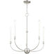 Clairmont 5 Light 24 inch Brushed Nickle Chandelier Ceiling Light in Brushed Nickel