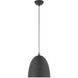 Arlington 1 Light 12 inch Scandinavian Gray with Brushed Nickel Accents Pendant Ceiling Light