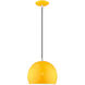 Allison 1 Light 10 inch Shiny Orange Mini Pendant Ceiling Light