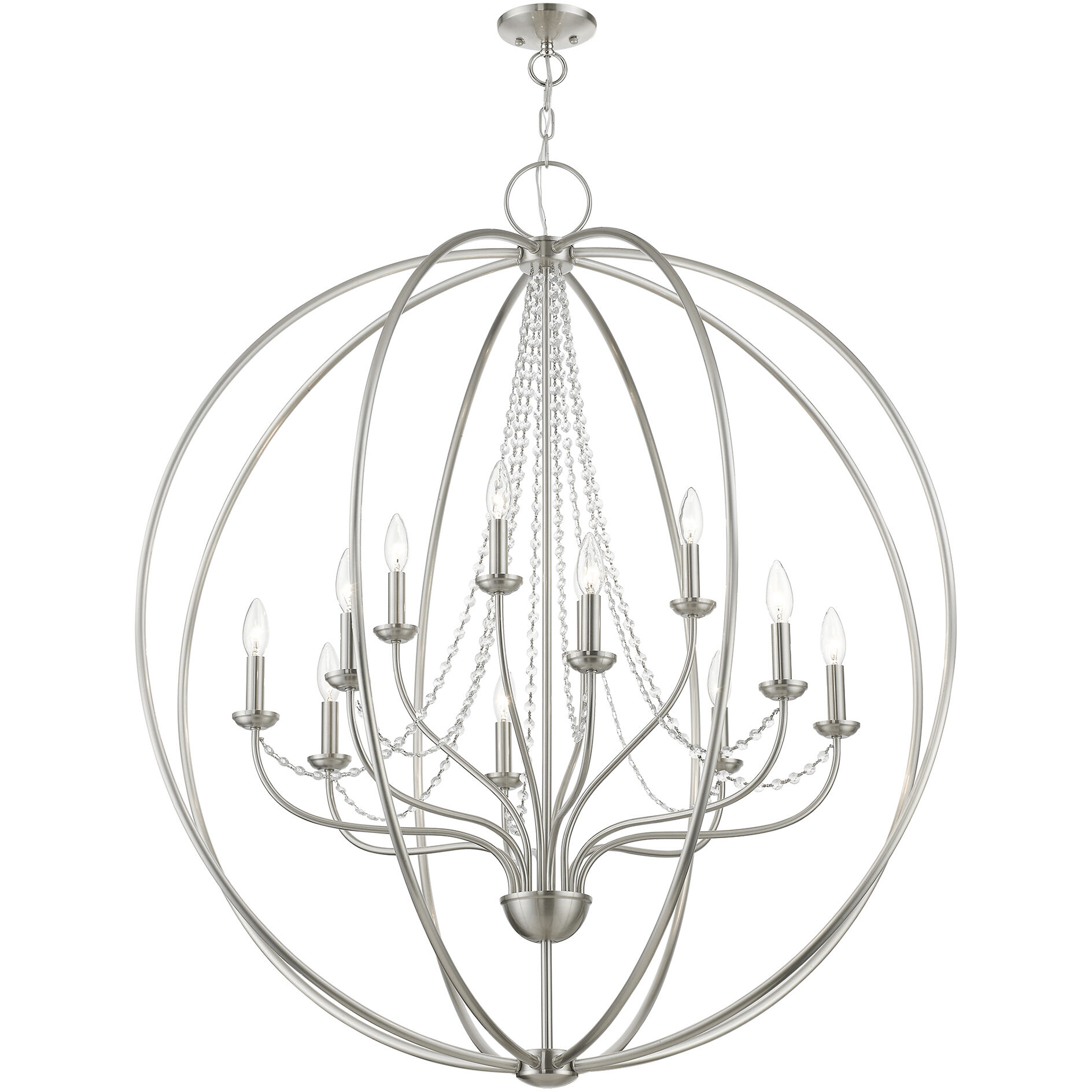 Arabella 12 Light 40 inch Brushed Nickel Grande Foyer Chandelier Ceiling Light