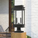 Princeton 2 Light 21 inch Black with Polished Chrome Outdoor Post Top Lantern, Large