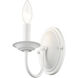 Home Basics 1 Light 4 inch White Wall Sconce Wall Light