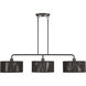 Acordia 3 Light 12 inch English Bronze Extra Large Linear Chandelier Ceiling Light, Extra Large