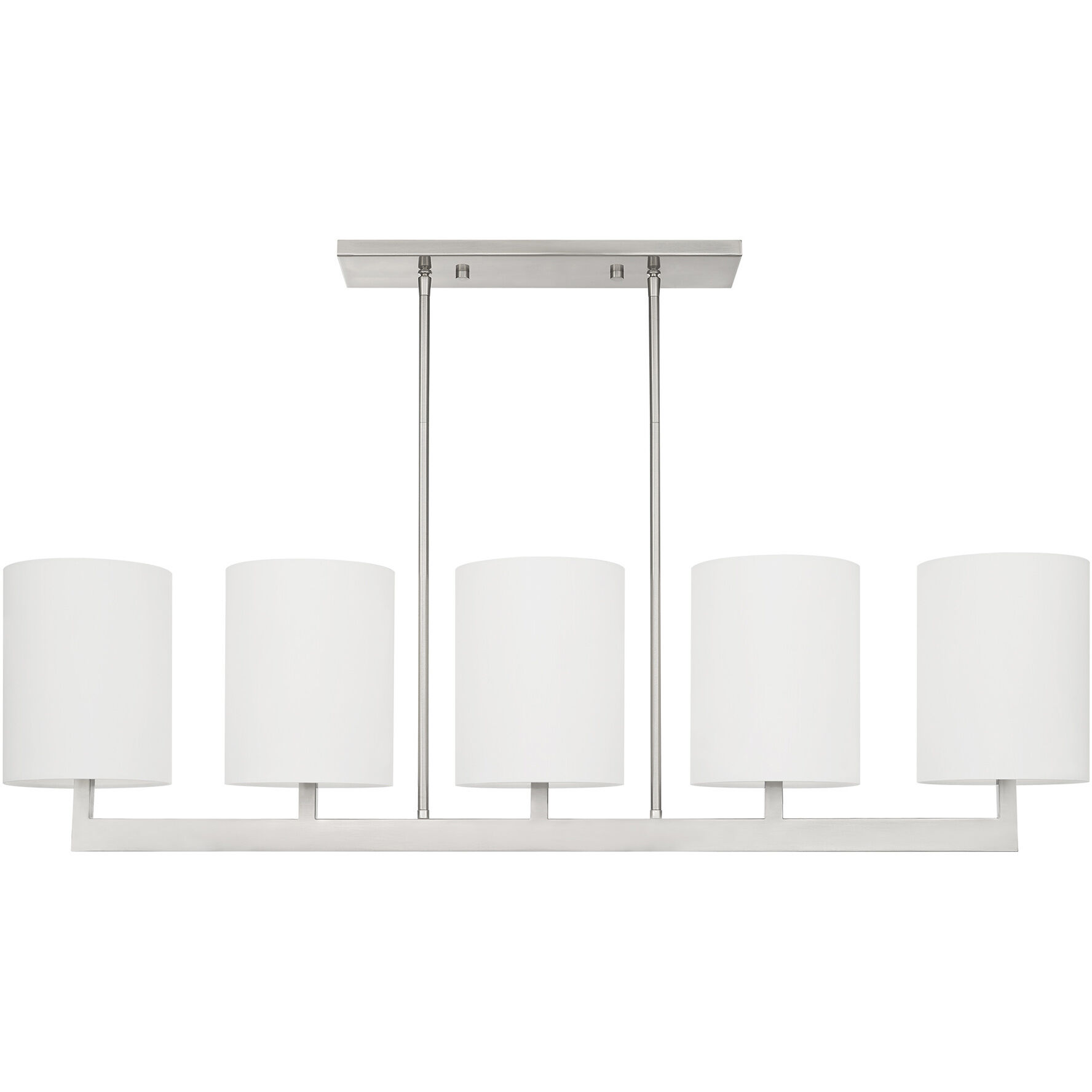 Hayworth 5 Light 49 inch Brushed Nickel Linear Chandelier Ceiling Light