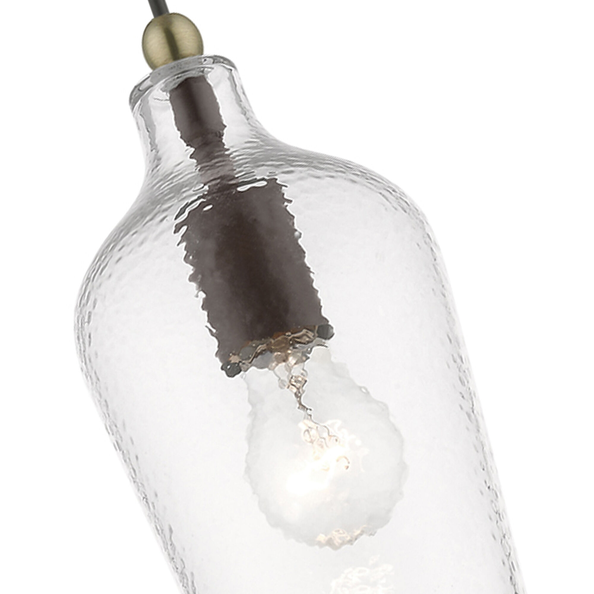 Avery 1 Light 5 inch Bronze with Antique Brass Accent Mini Pendant Ceiling Light