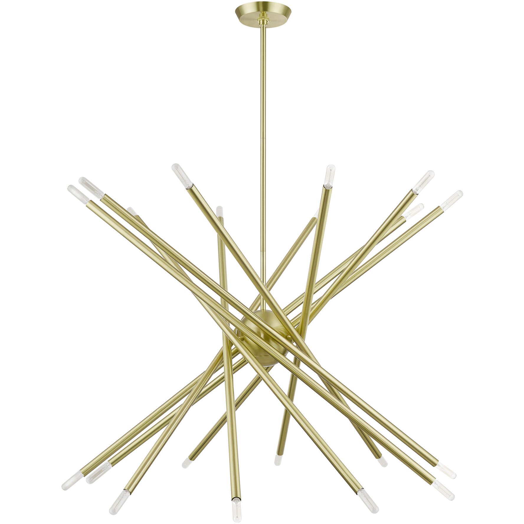 Soho 20 Light 38 inch Satin Brass Chandelier Ceiling Light, Large
