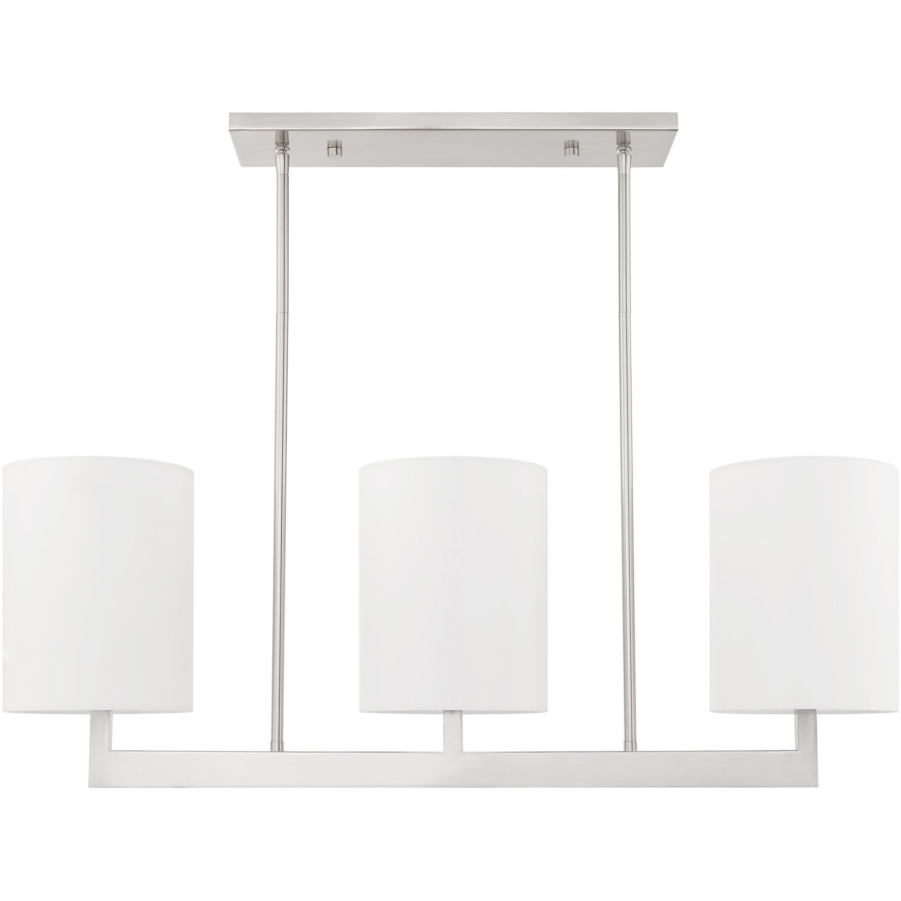 Hayworth 3 Light 36 inch Brushed Nickel Linear Chandelier Ceiling Light