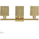 Weavington 3 Light 23.5 inch Antique Gold Leaf Vanity Wall Sconce Wall Light